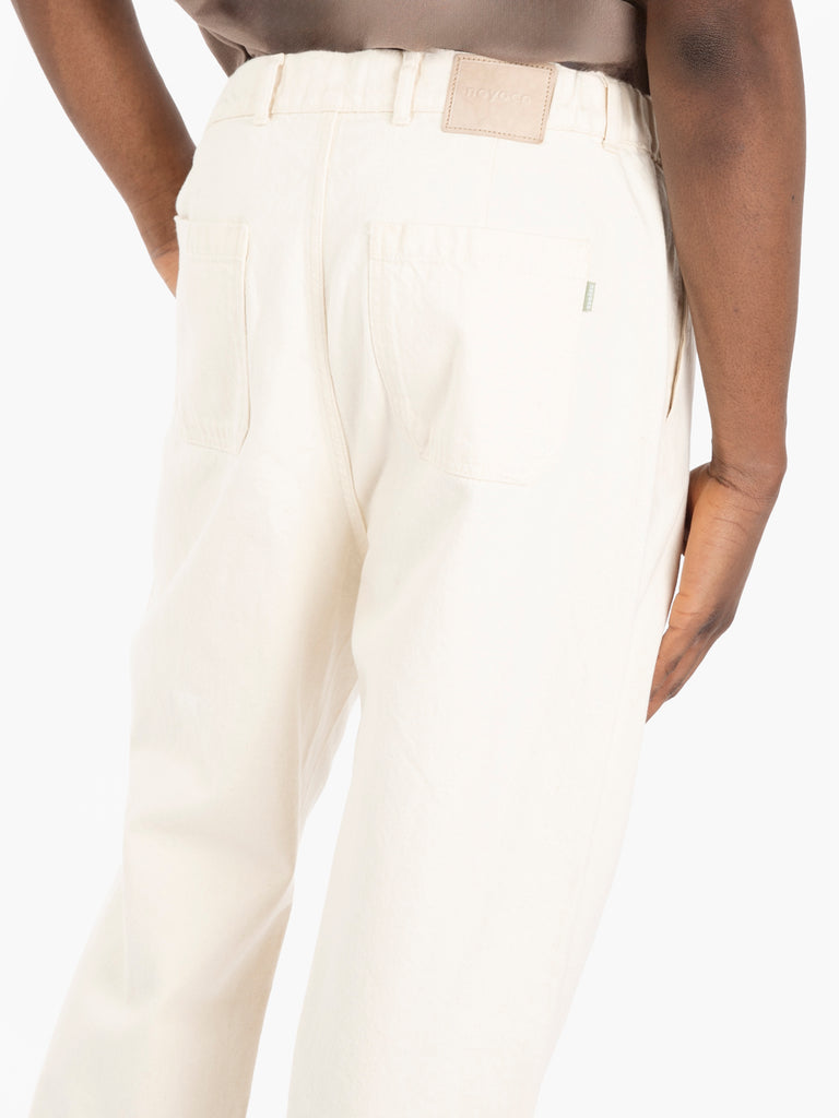 NOYOCO - Pantaloni Calder denim ecrù calder