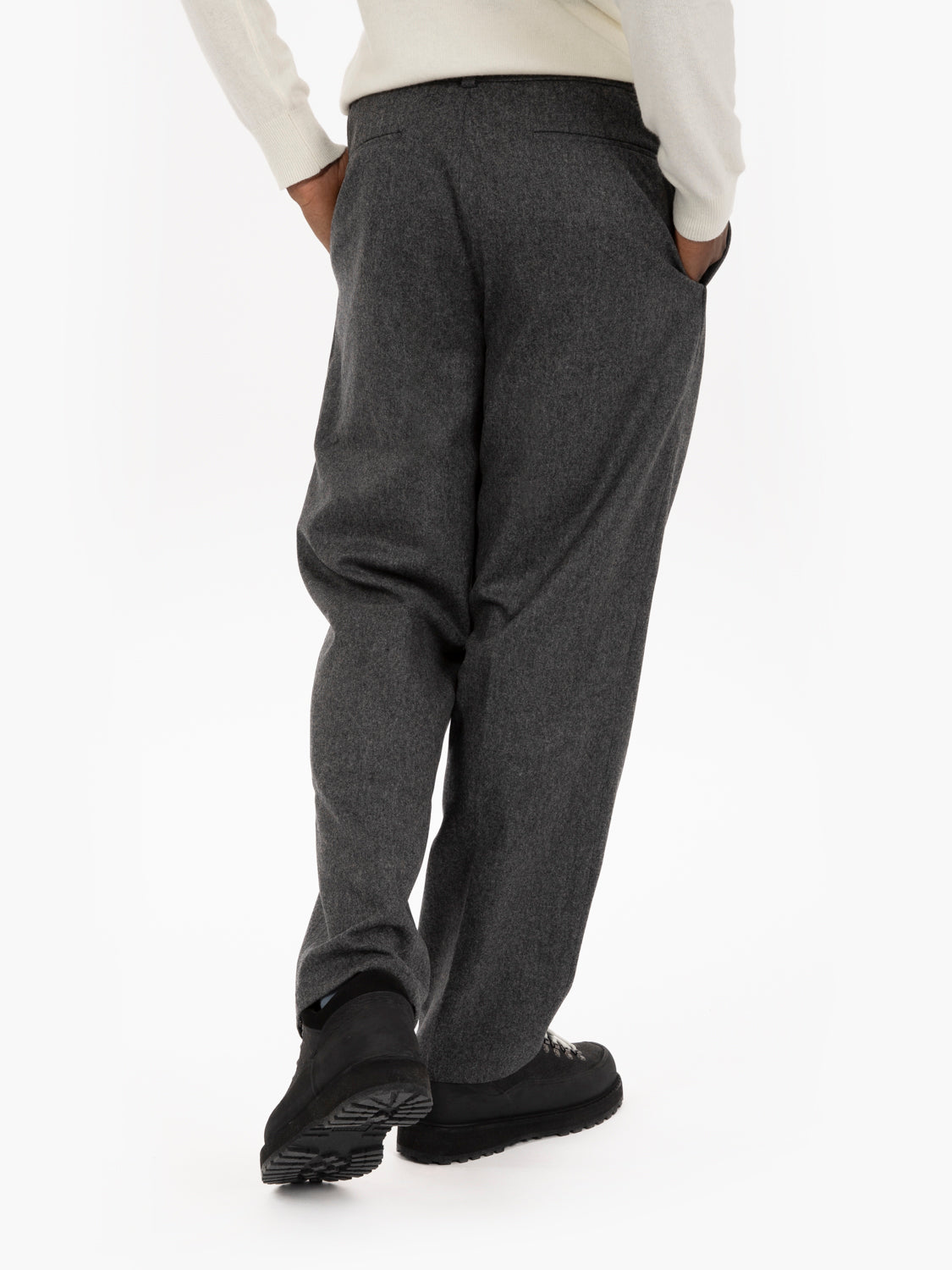 Pantaloni Lepic Slate in lana grigio