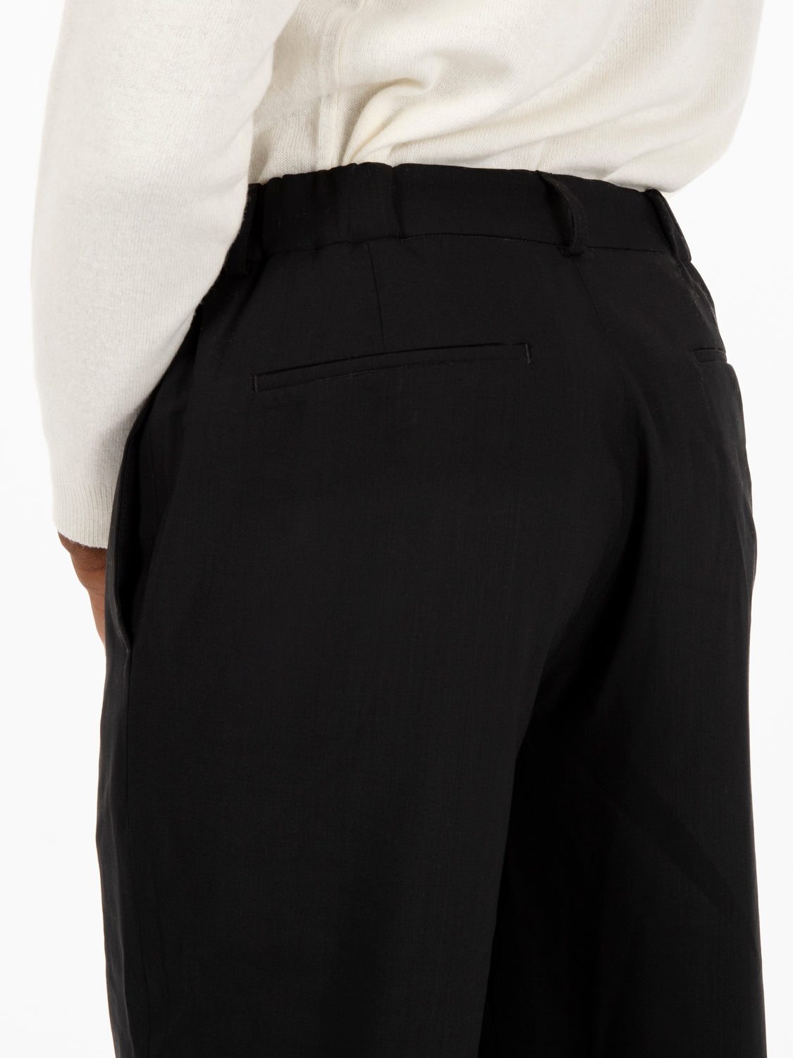 Pantaloni Lepic Slate in lana nero