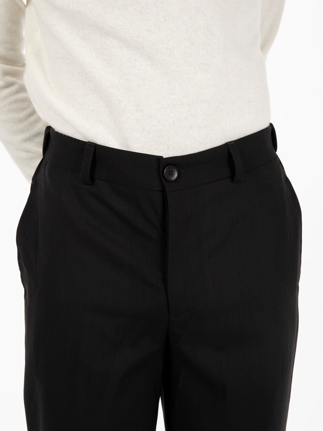 Pantaloni Lepic Slate in lana nero
