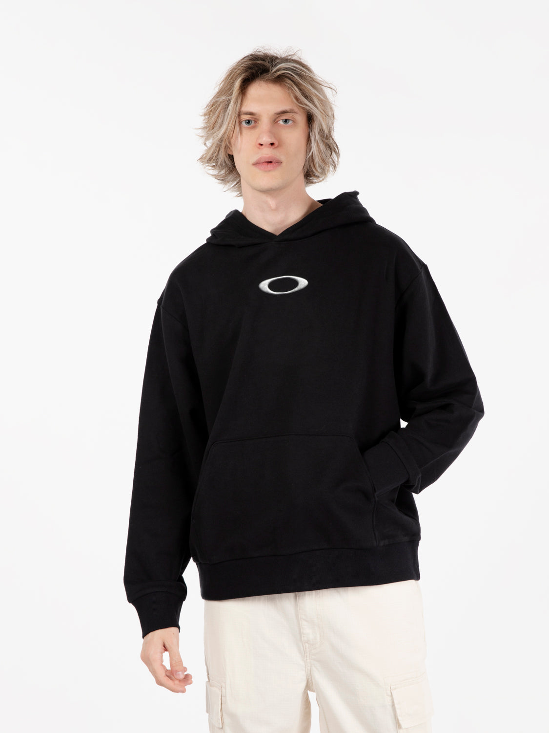 Blackout logo print hoodie