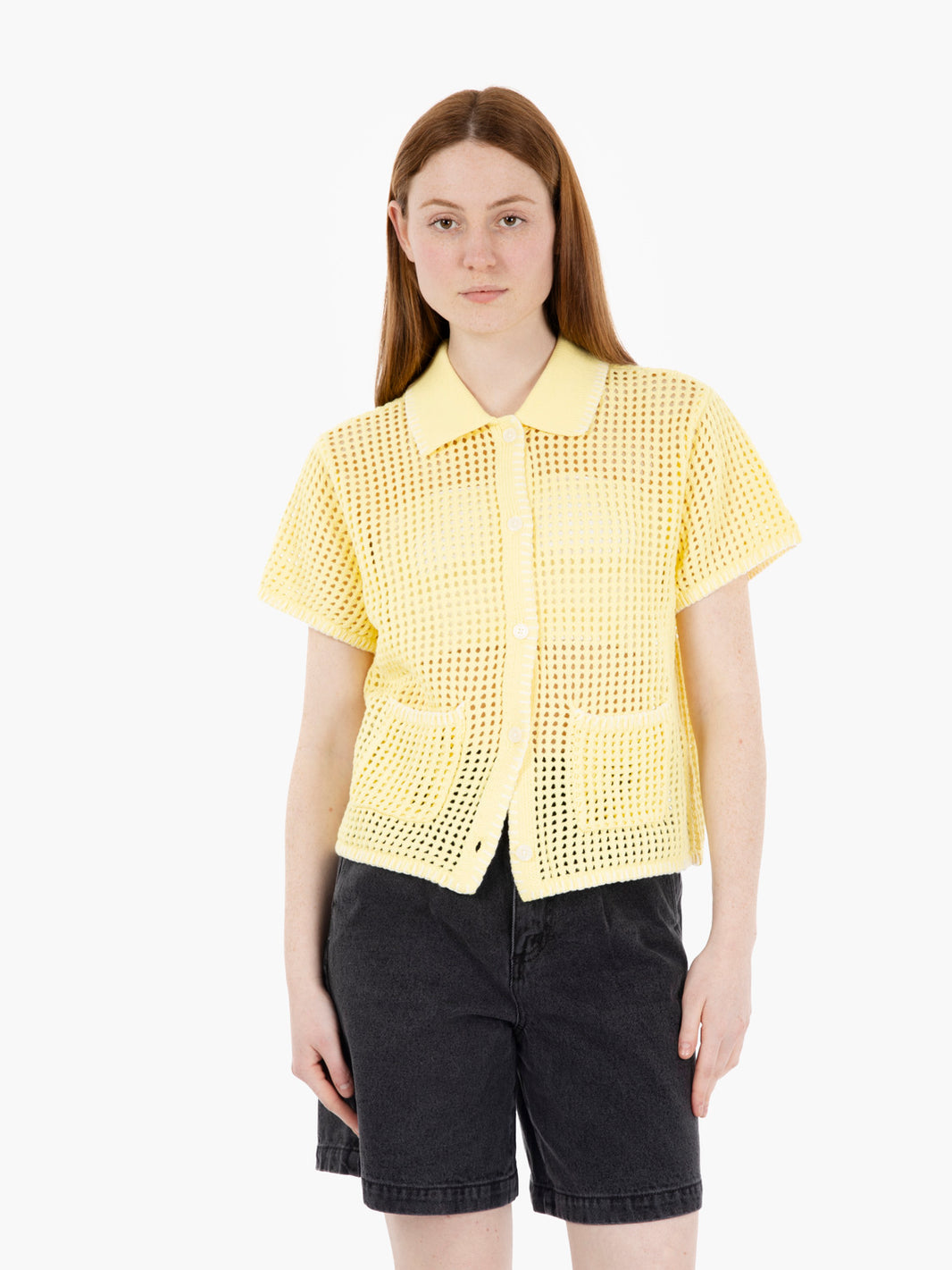 Pilar crochet yellow shirt