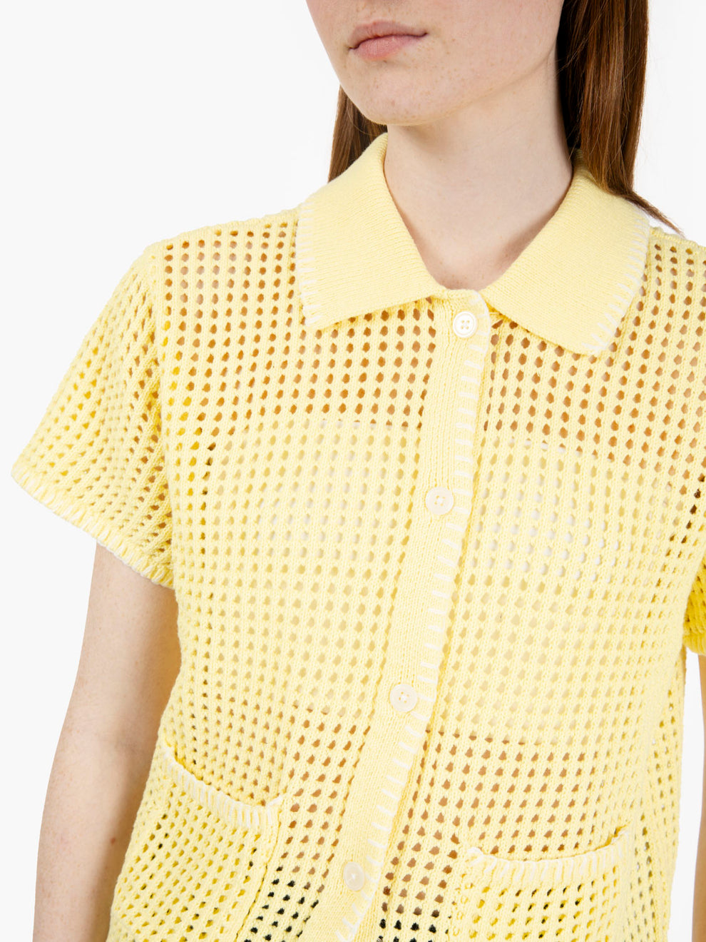 Camicia Pilar crochet yellow
