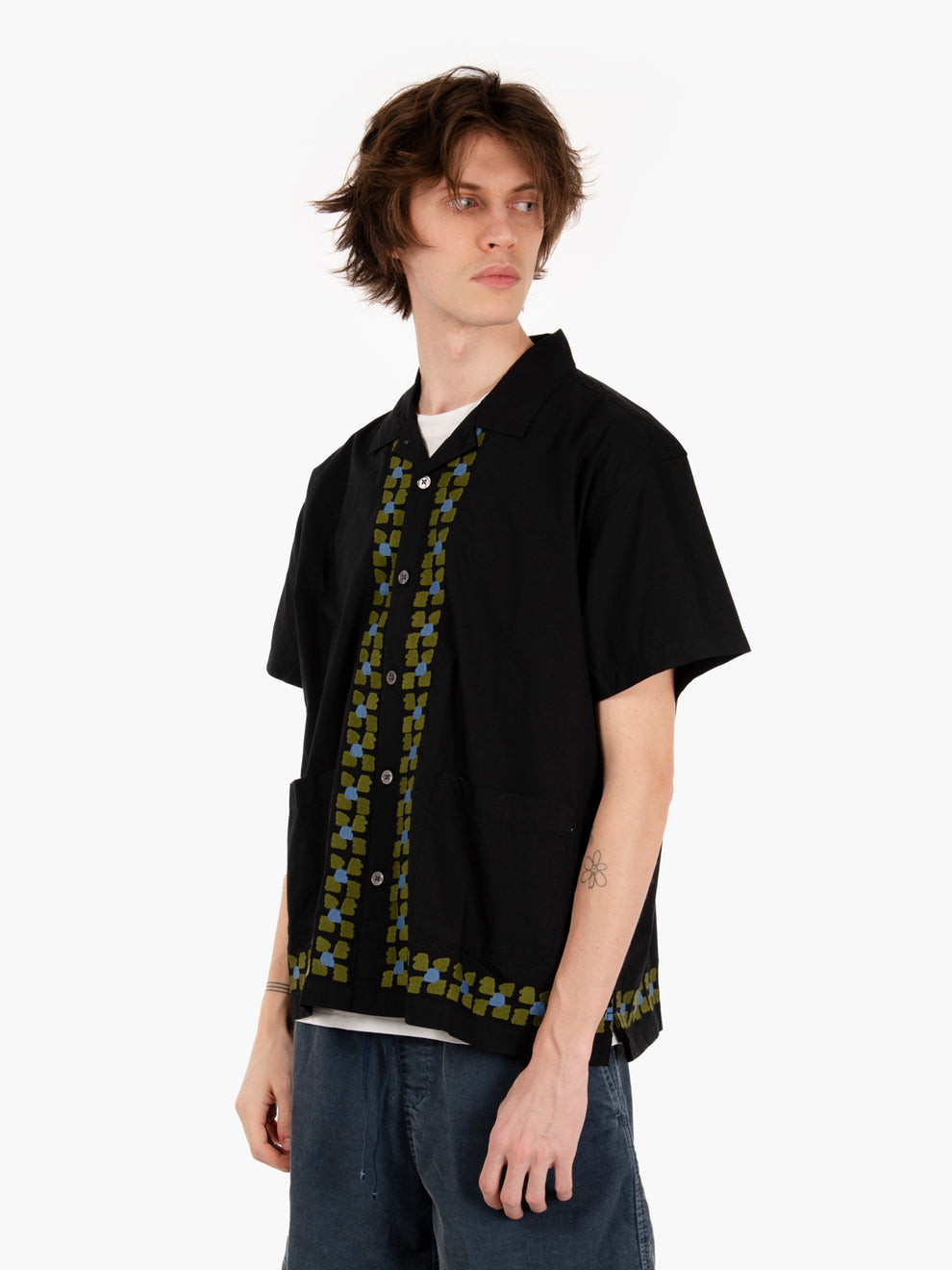Camicia Ruben Woven SS black