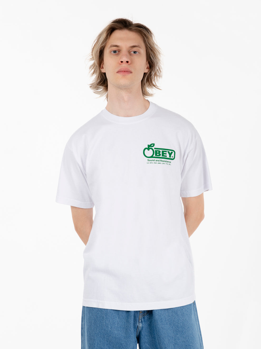 Classic box tee Sound and Resistance heavy weight white