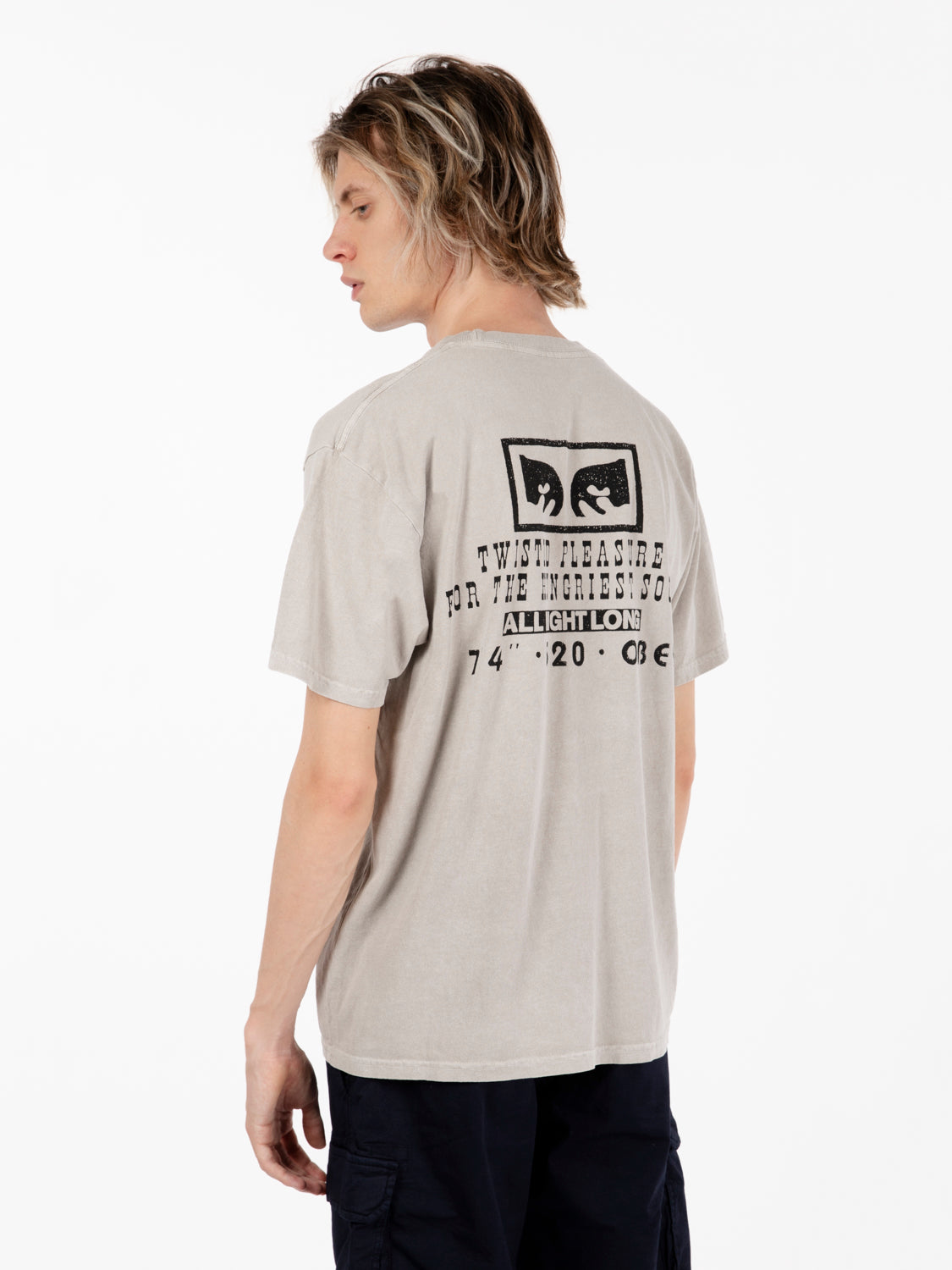 Classic Twisted Pleasure pigment silver gray t-shirt