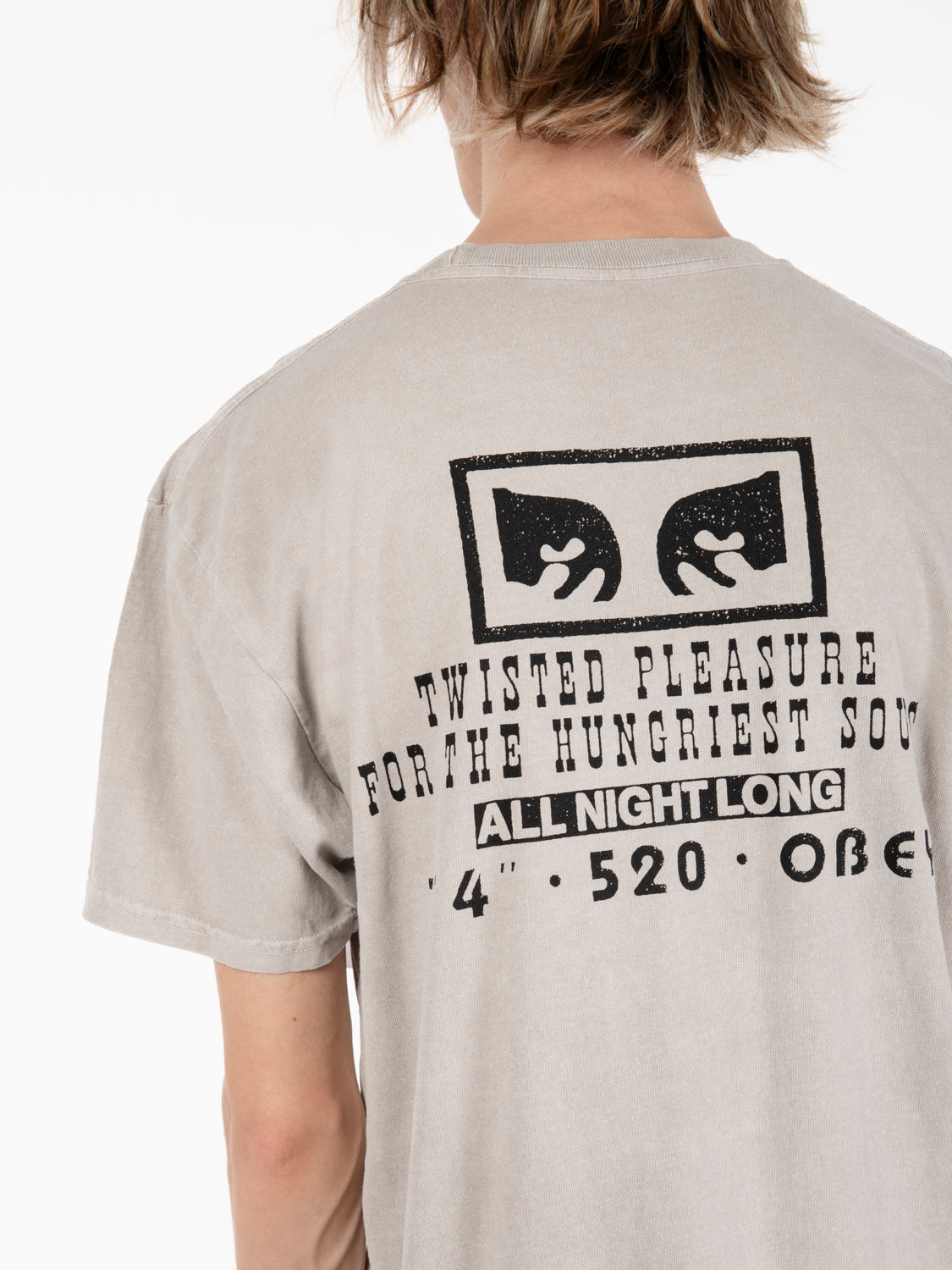 Classic Twisted Pleasure pigment silver gray t-shirt