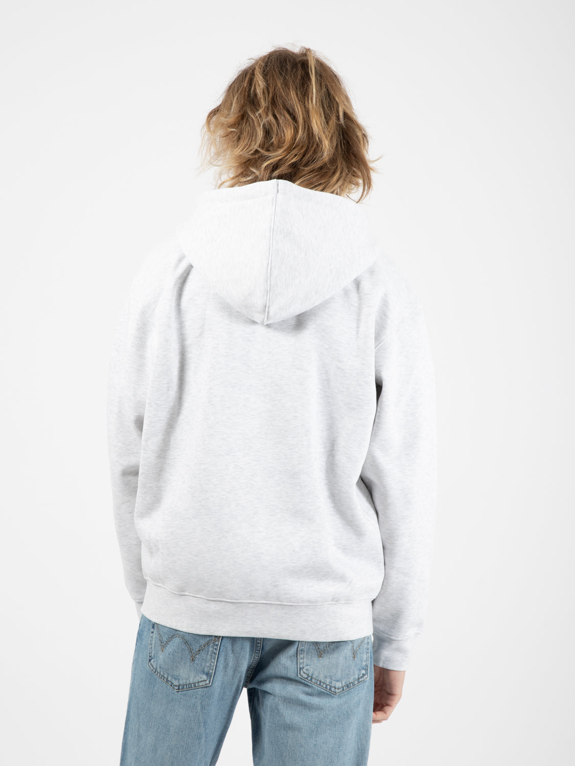 Established works eye zip hood ash grey