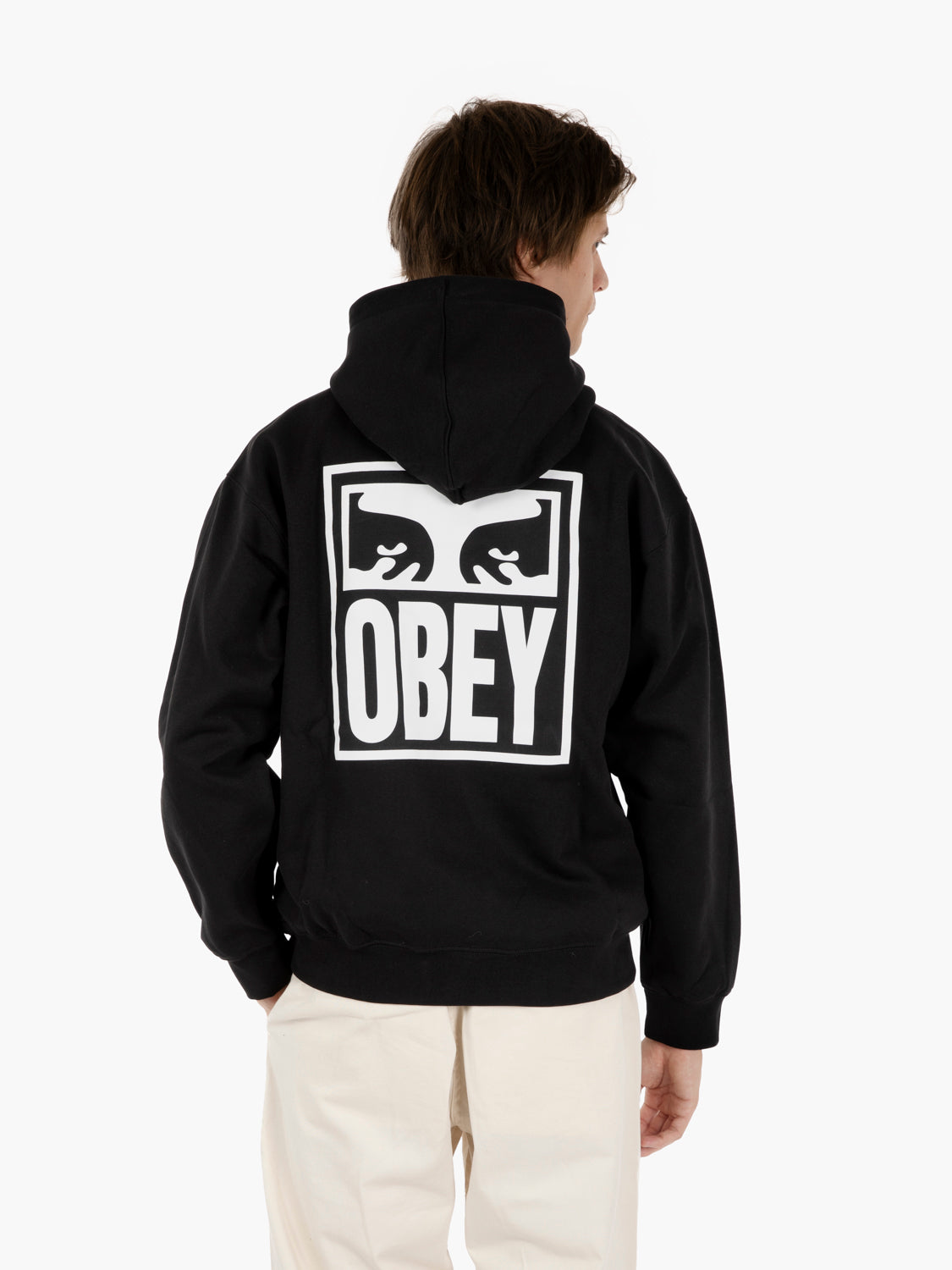 Eyes Icon Hood Fleece black