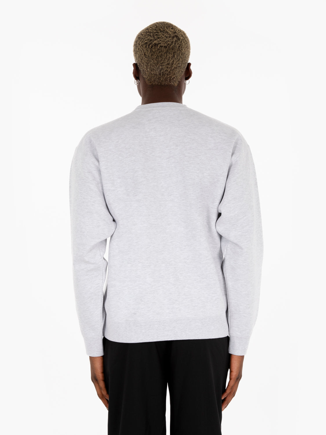 Felpa estabilished works bold crew ash grey