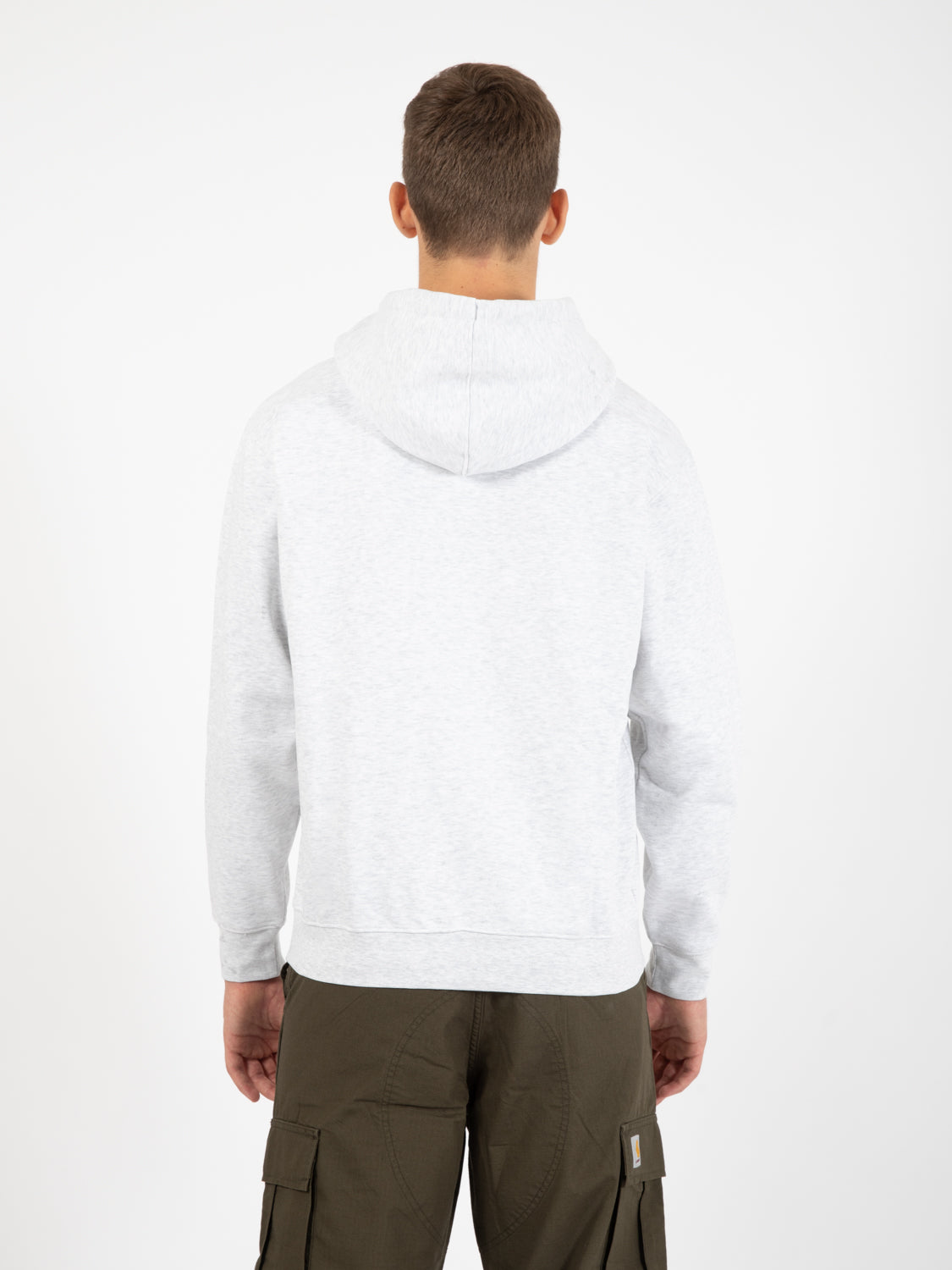 Felpa Estabilished works eyes hood fleece ash grey
