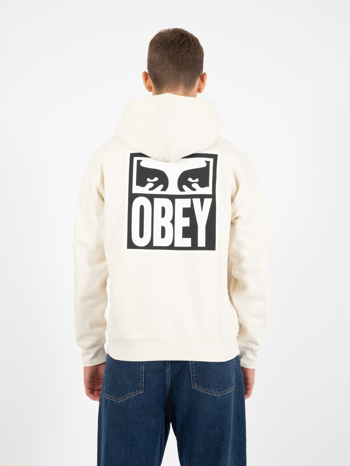 Eyes Icon hood fleece unbleached sweatshirt
