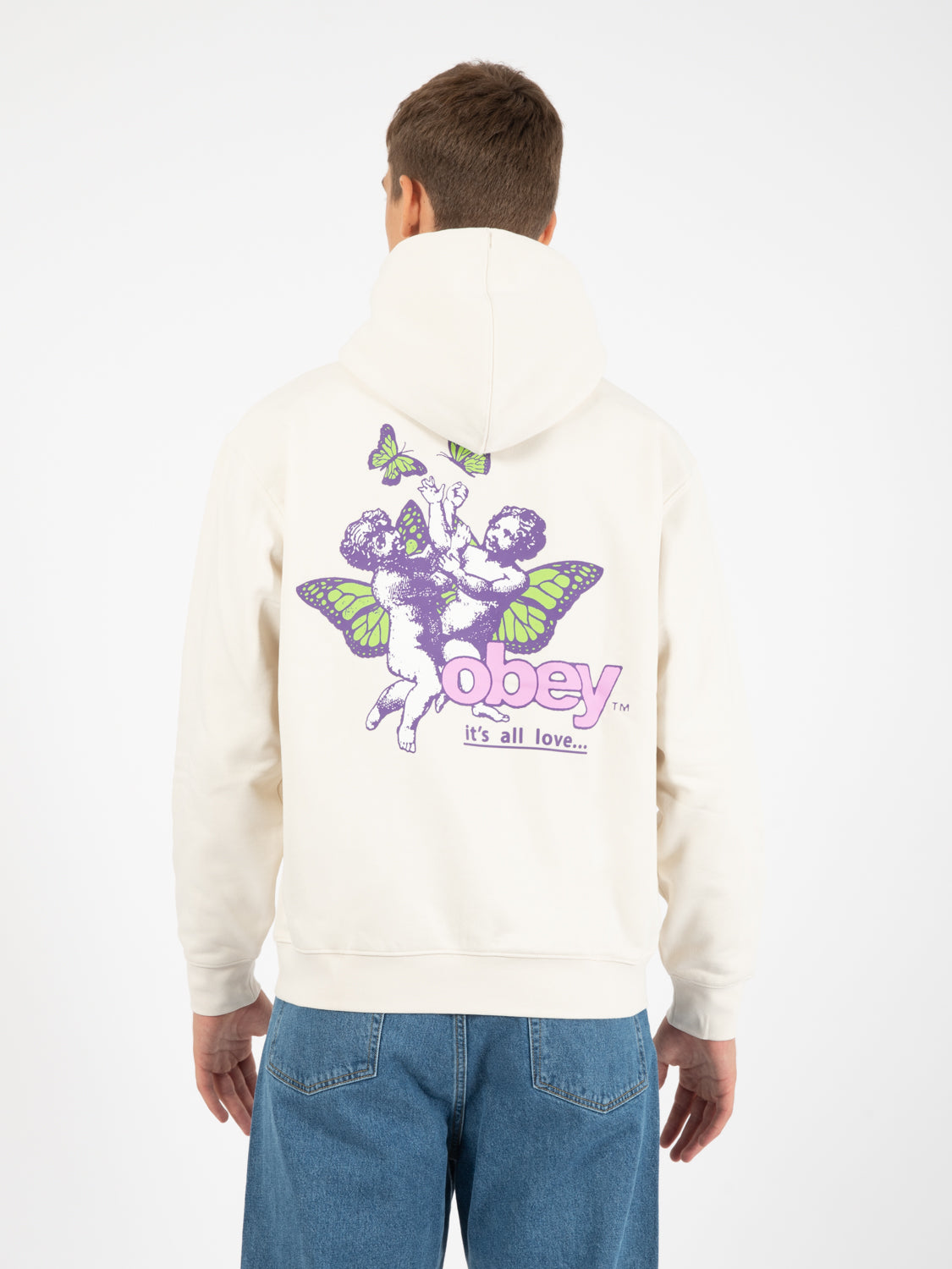 Felpa Its All Love Premium hooded fleece unbleached