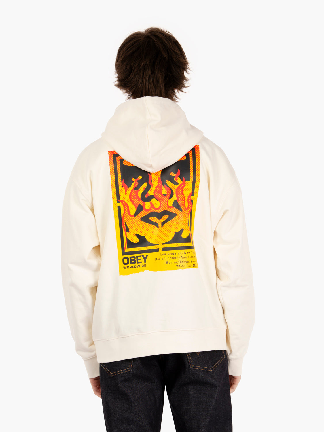 Felpa Obey Icon Flame fleece unbleach
