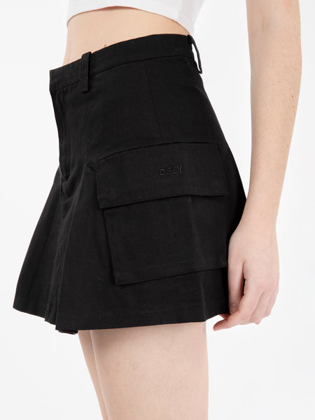 Gonna Andrea cargo mini skirt black