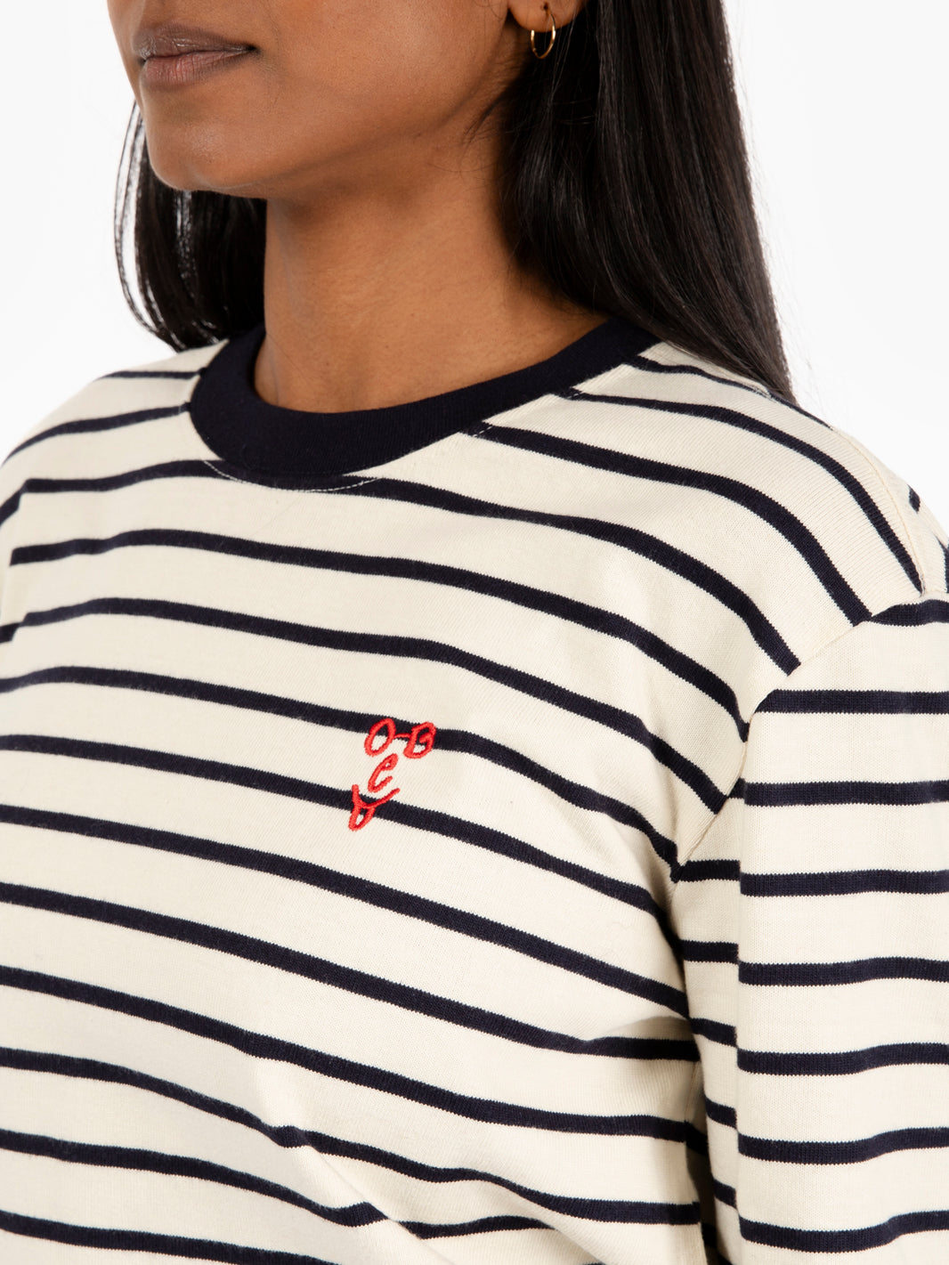 Ramona stripe white asparagus sweater