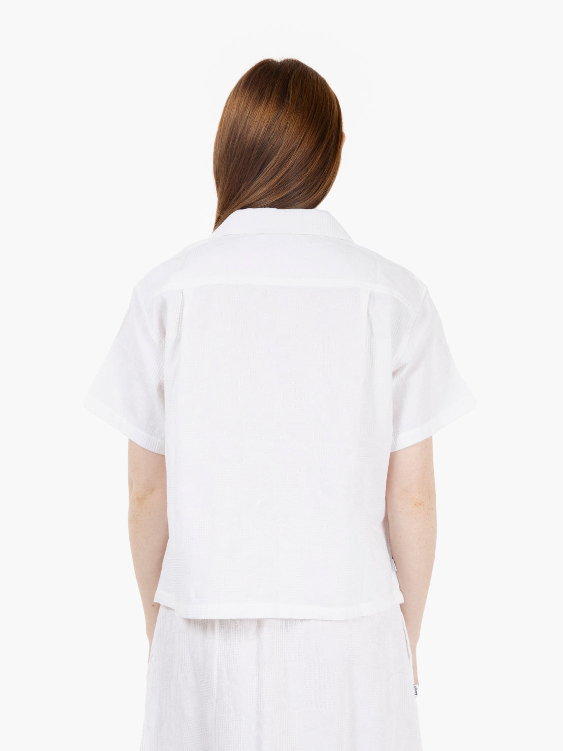 Manor jacquard woven white