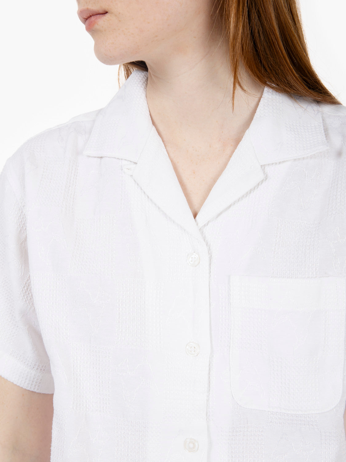Manor jacquard woven white