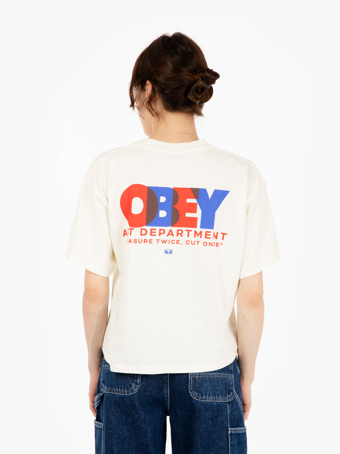 Overlay tee unbleached