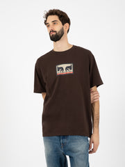 OBEY - T-shirt con stampa brown