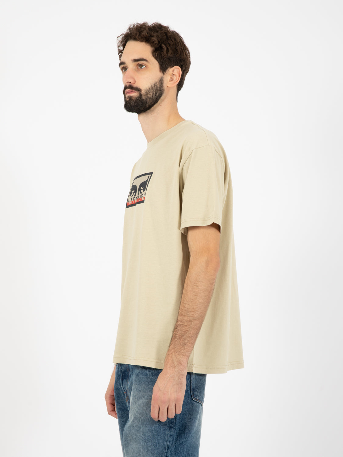 Cream Print T-Shirt