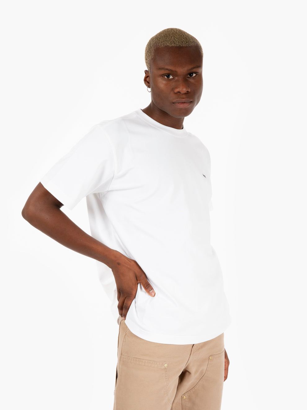 Established Works bold white t-shirt