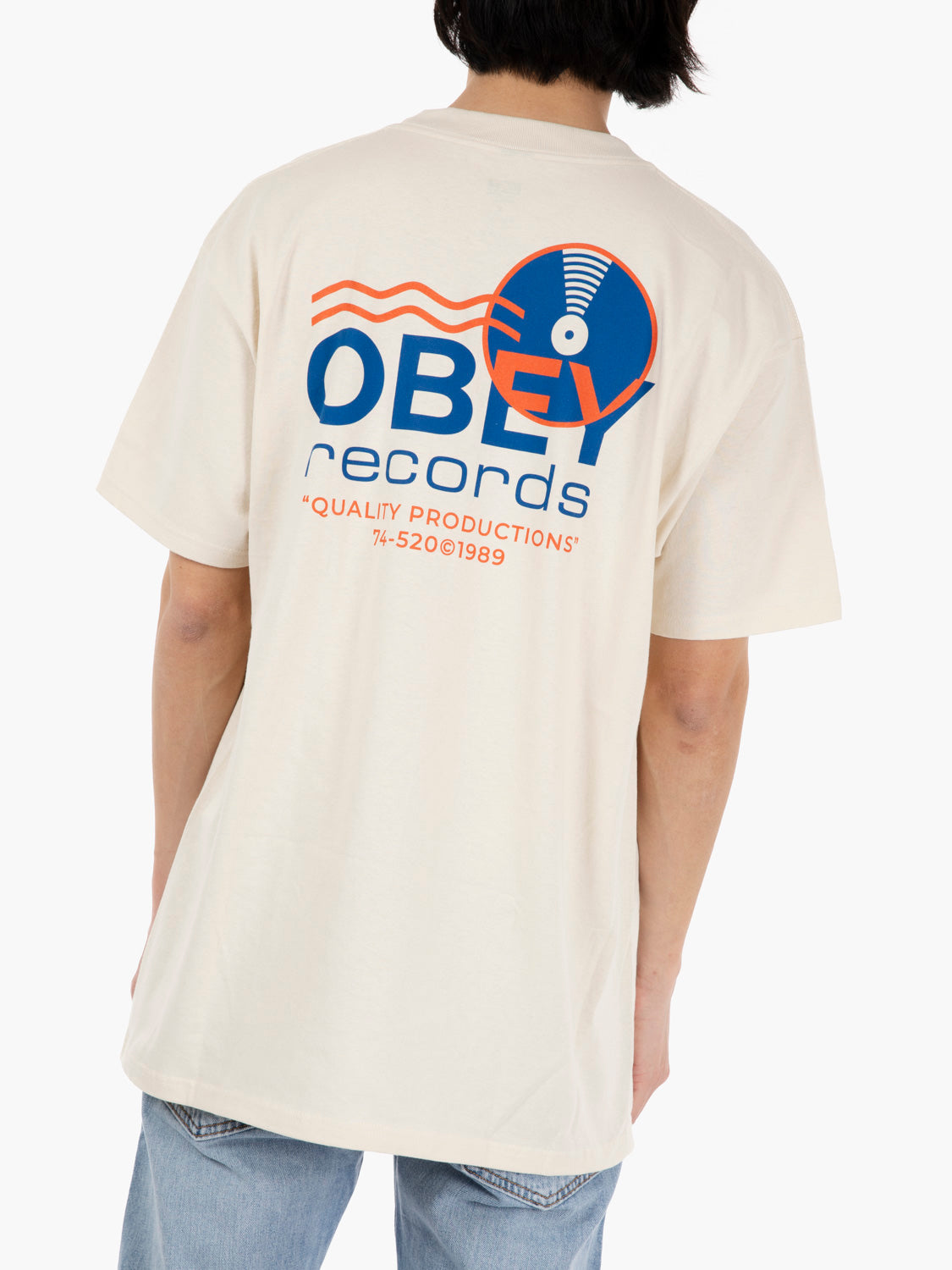 T-shirt "Records Sound Waves" Cream