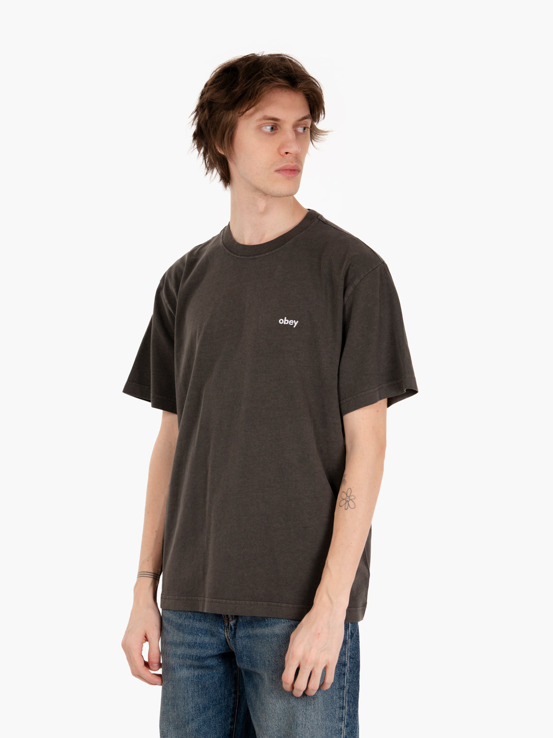 T-shirt S/S lowercase pigment tee black