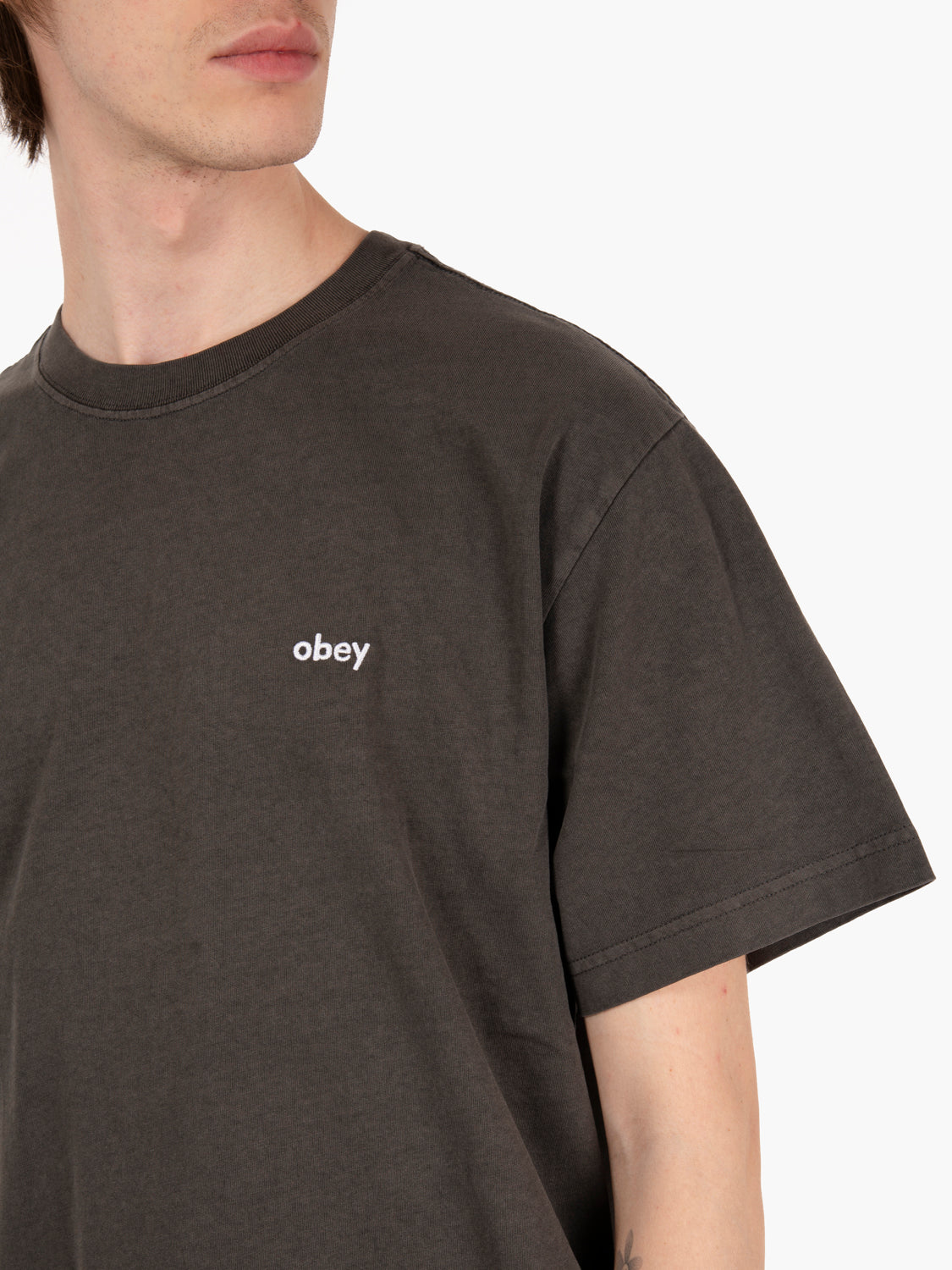 T-shirt S/S lowercase pigment tee black