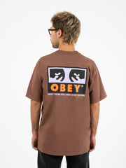 OBEY - T-shirt Subvert Heavyweight classic box tee sepia