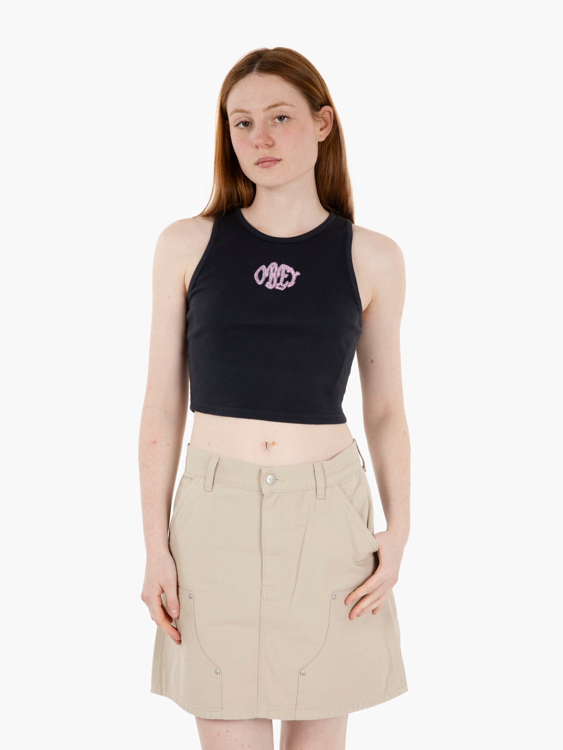 Sprinkled black tank top