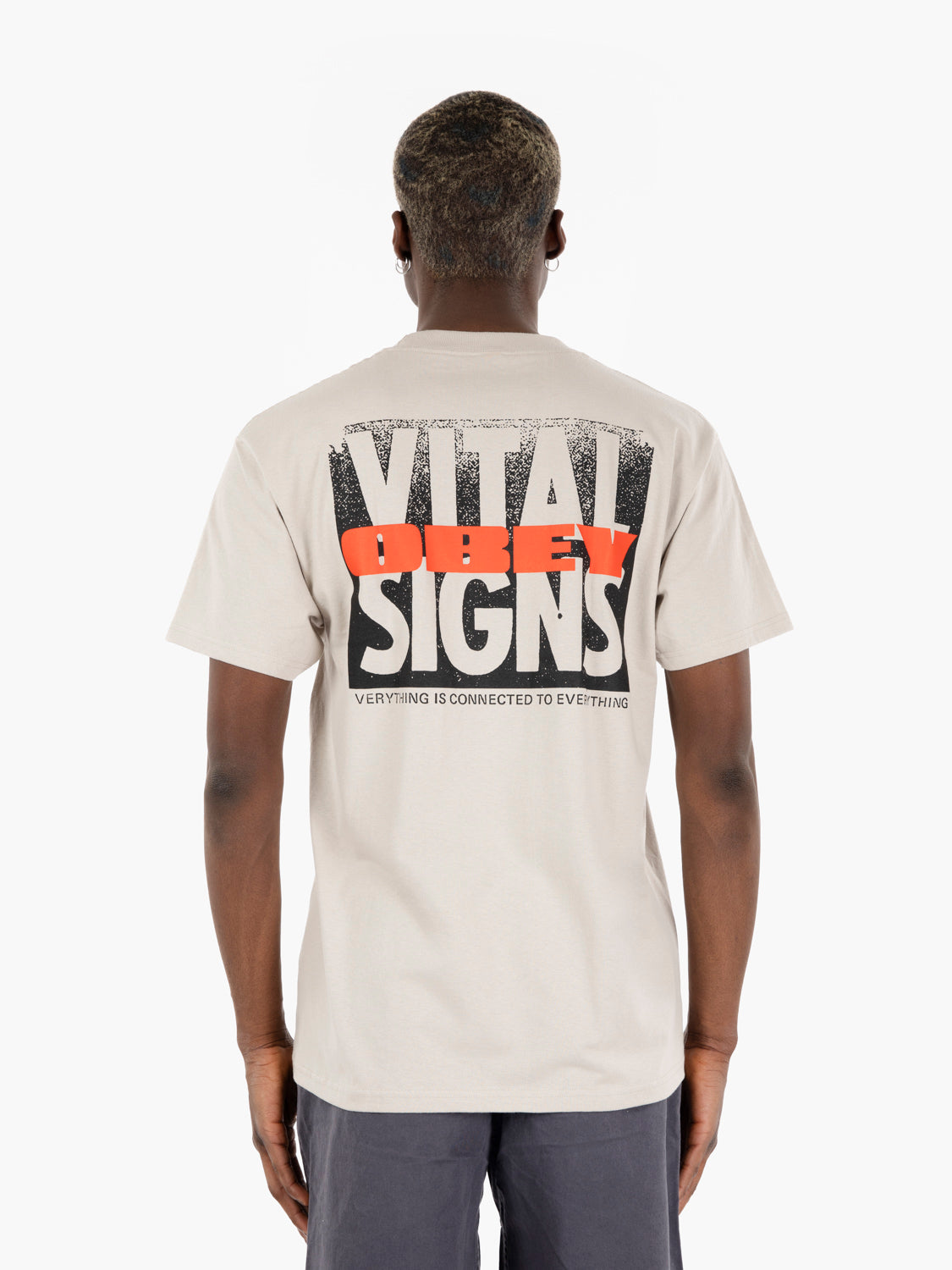 "Vital signs" tee silver grey
