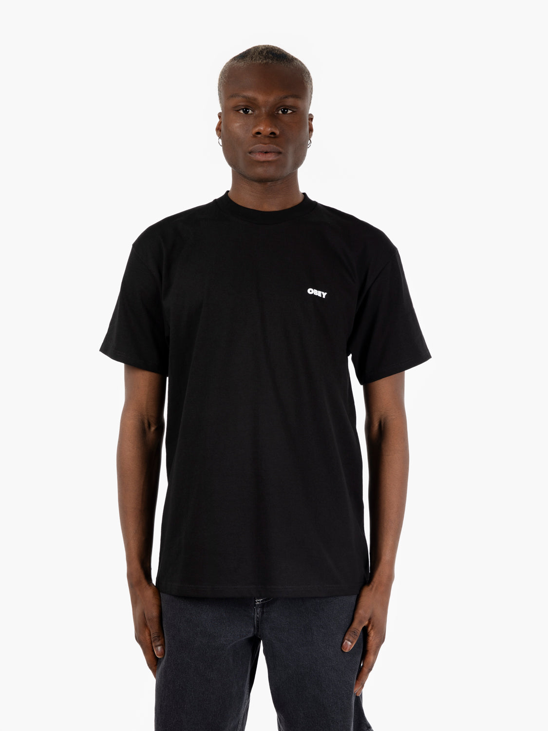 Warning sign tee black
