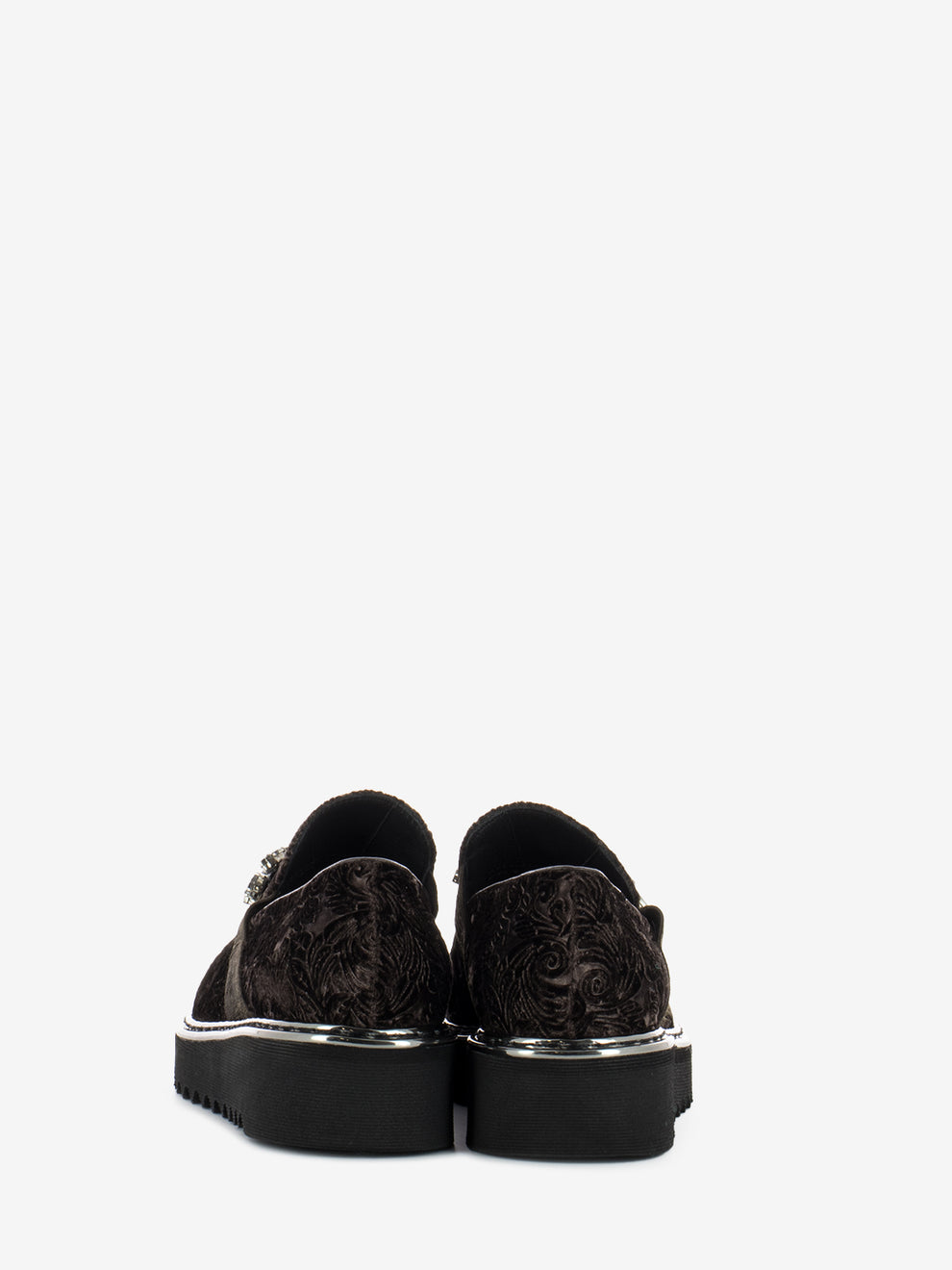 Velvet jewel moccasins brown