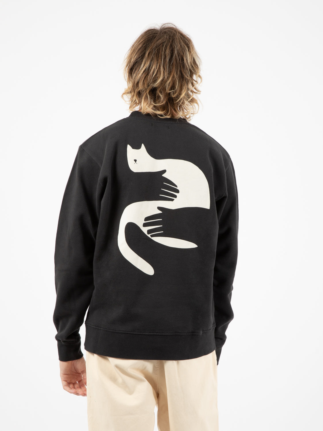 Cat Hug Carbon Black Sweatshirt