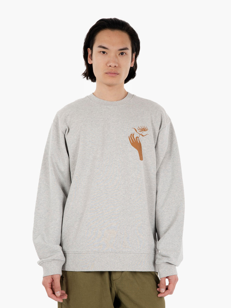 OLOW - Felpa crewneck Grey Labyrinth Dahlia