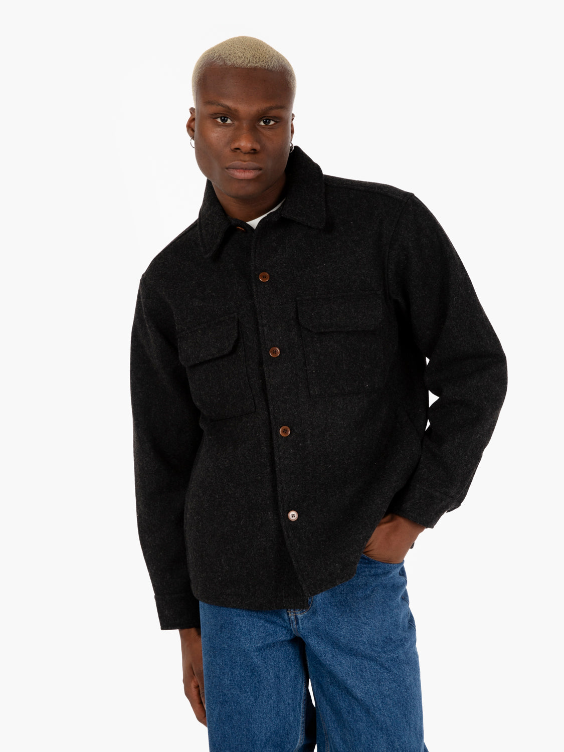 Percy black wool jacket