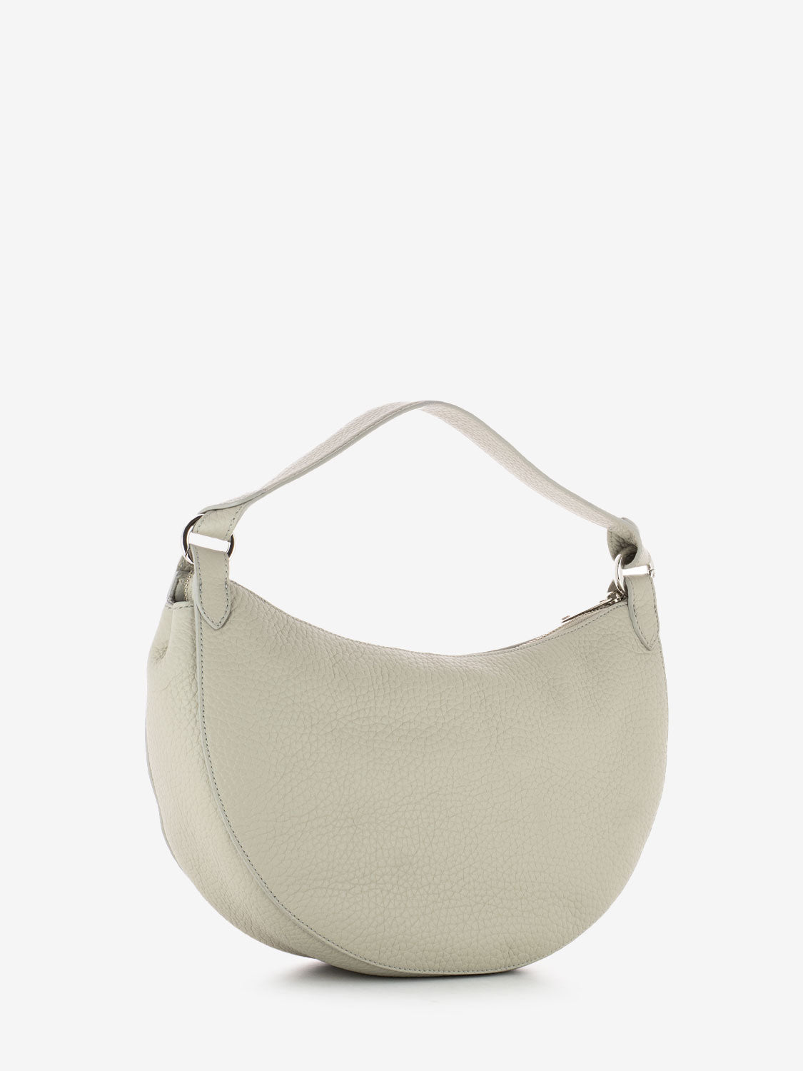 Clay hammered leather shoulder bag
