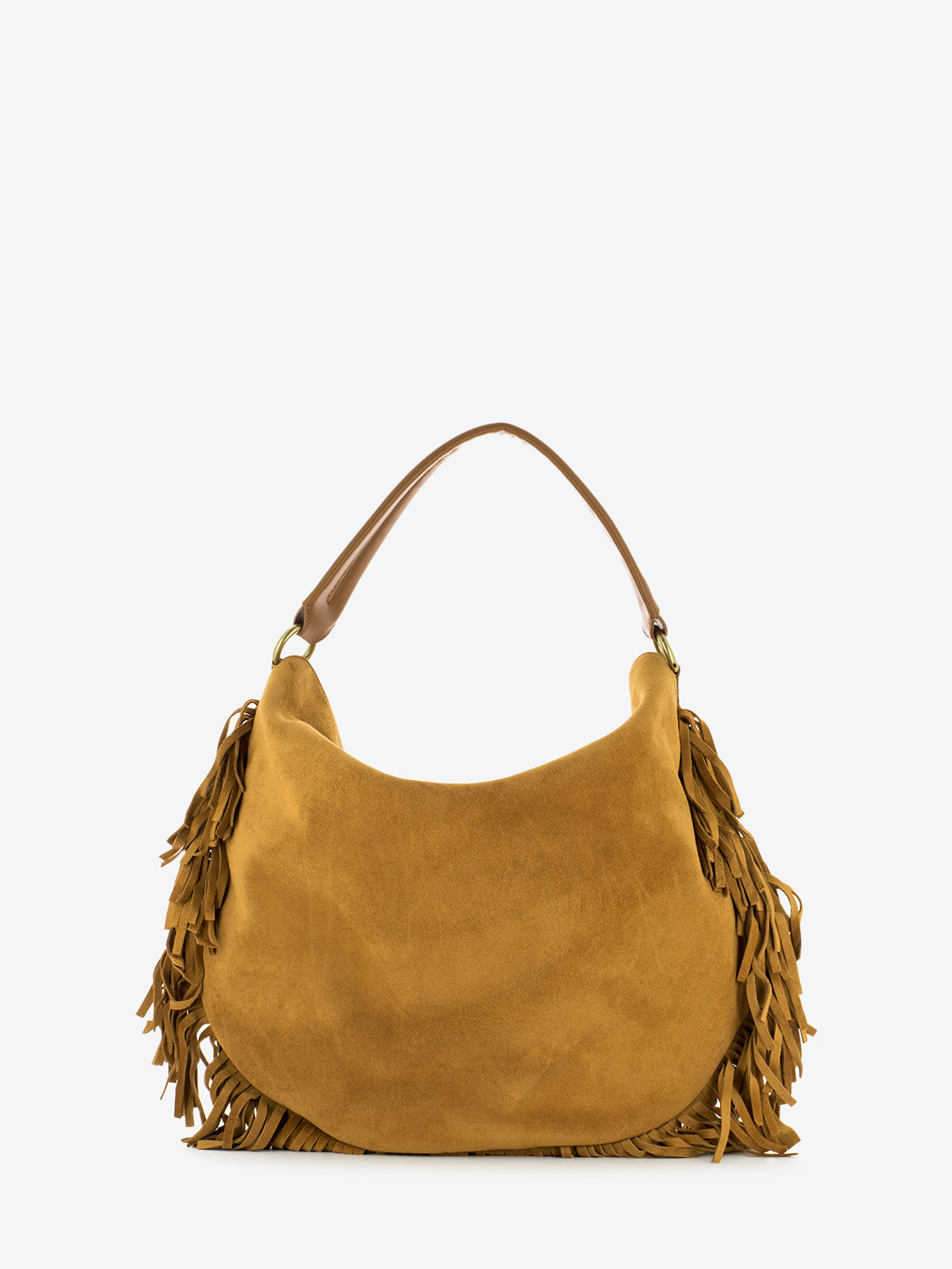 Borsa a spalla Ping Naif Fringe ambra