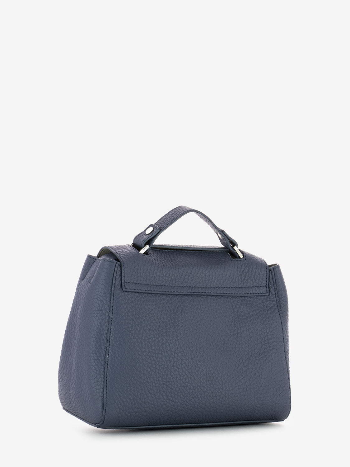 Borsa piccola in pelle martellata mirtillo