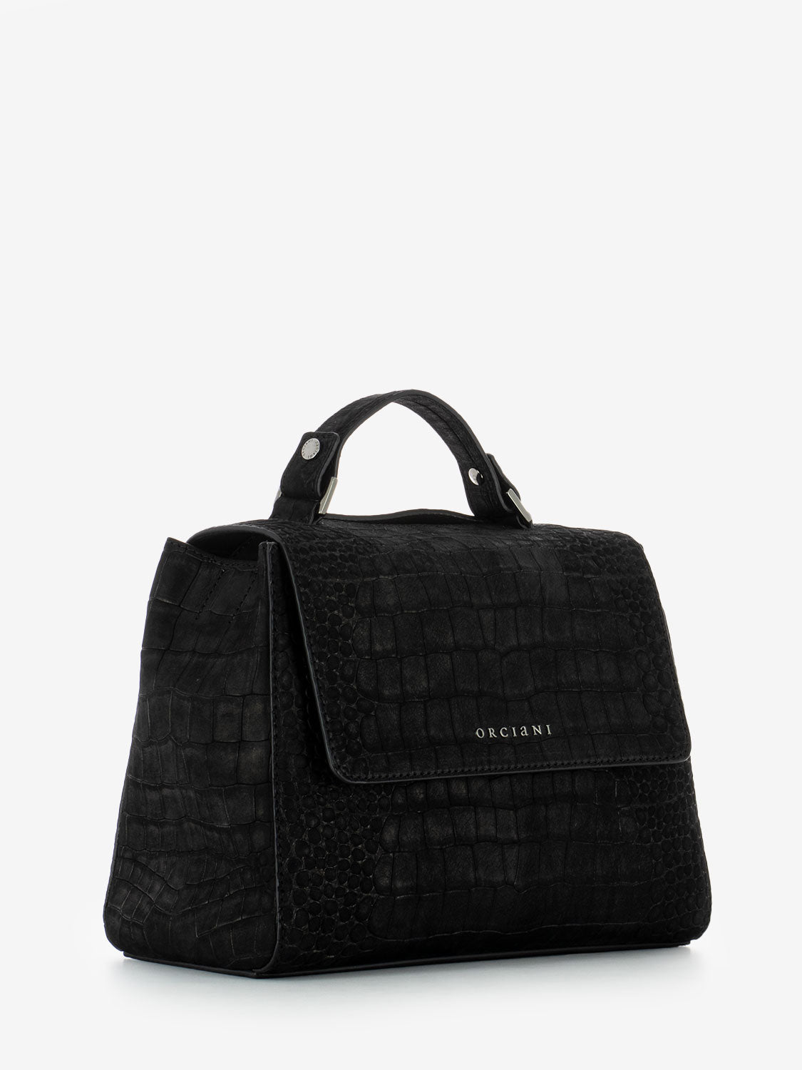 Borsa Sveva small cocco nabuk nero
