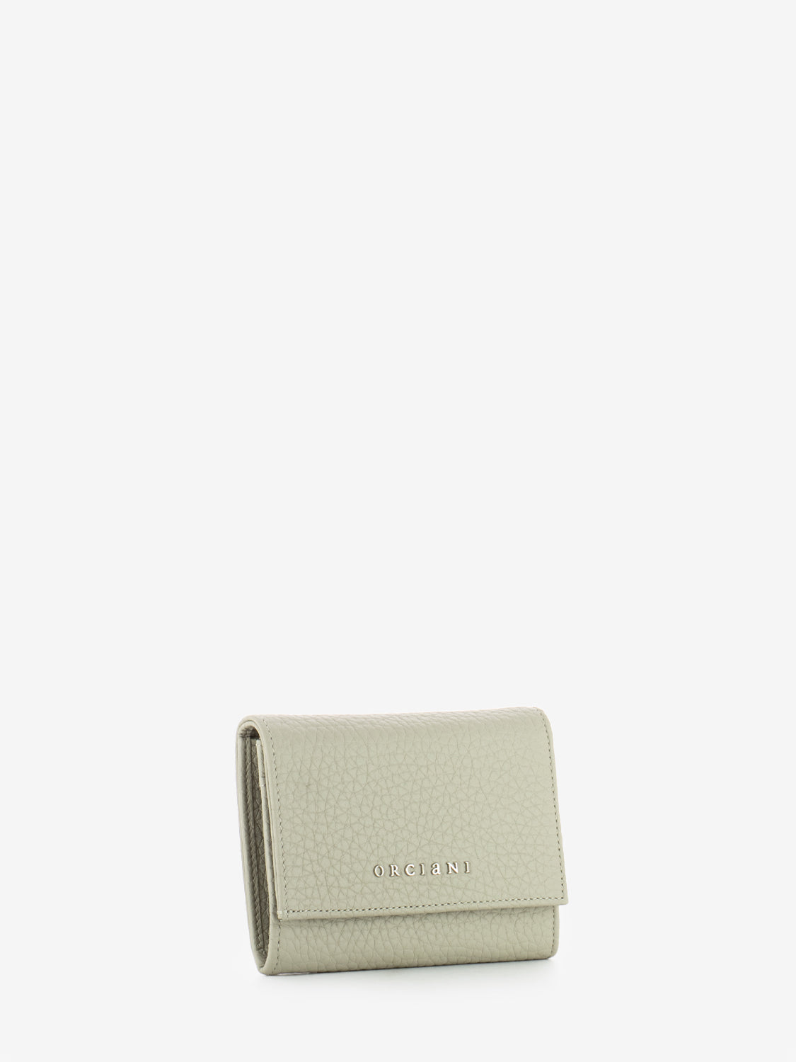 Clay hammered leather wallet