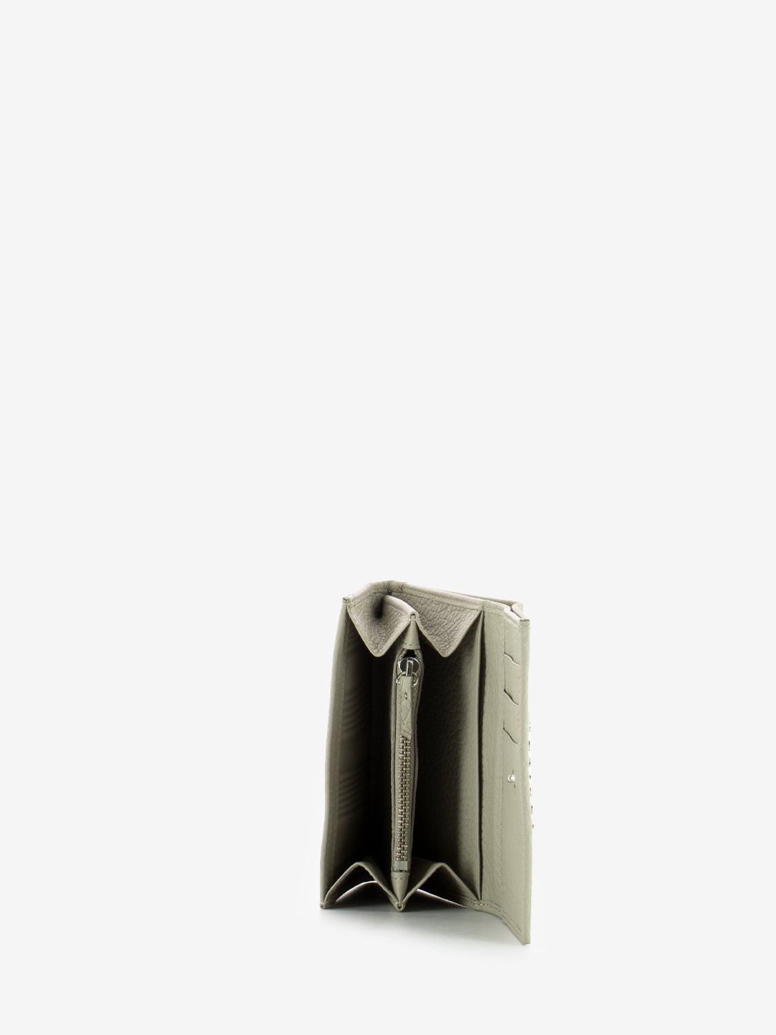Clay hammered leather wallet