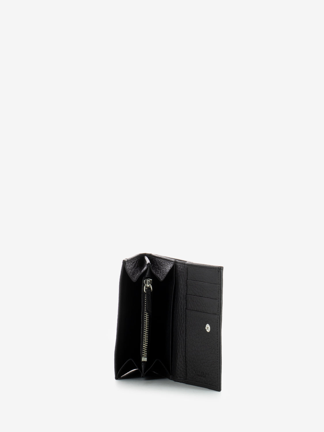 Black Hammered Leather Wallet