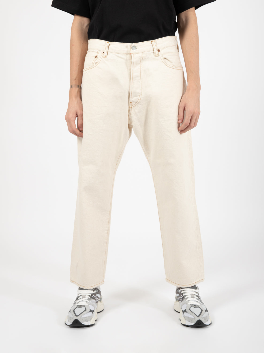 Jeans Loose Ankle One Wash ecrù