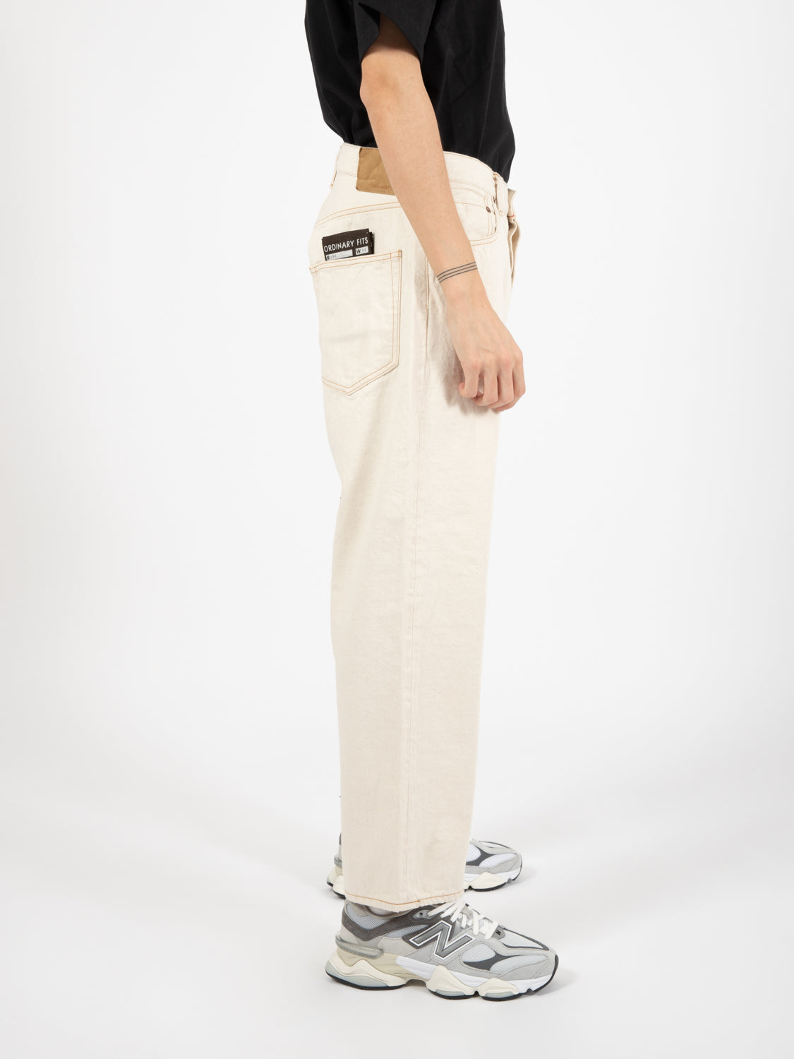 Jeans Loose Ankle One Wash ecrù