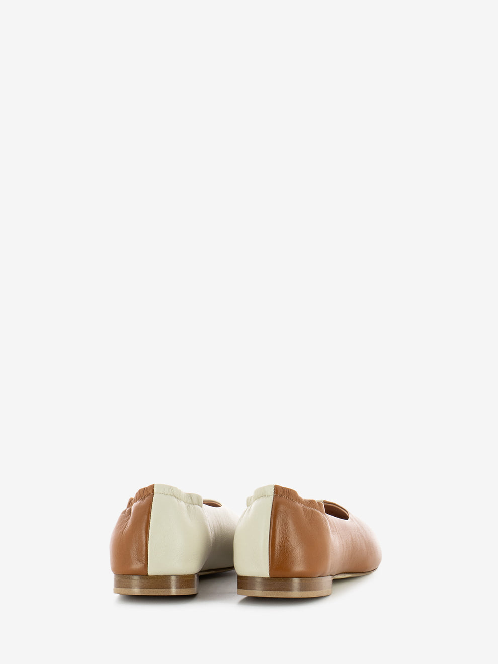 Square toe ballerina nappa leather / raw