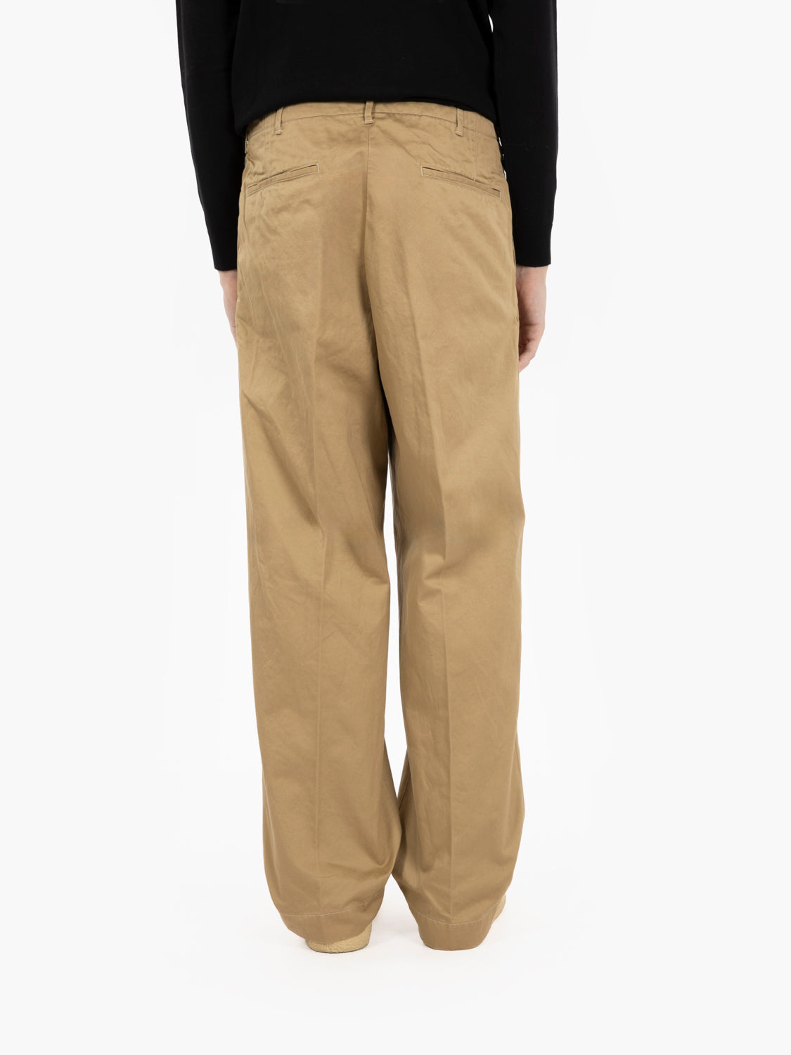 Vintage fit army trousers dark khaki