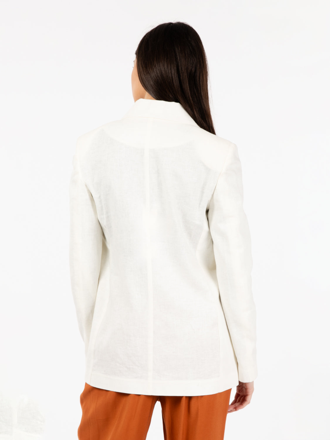 Cream peaked blazer