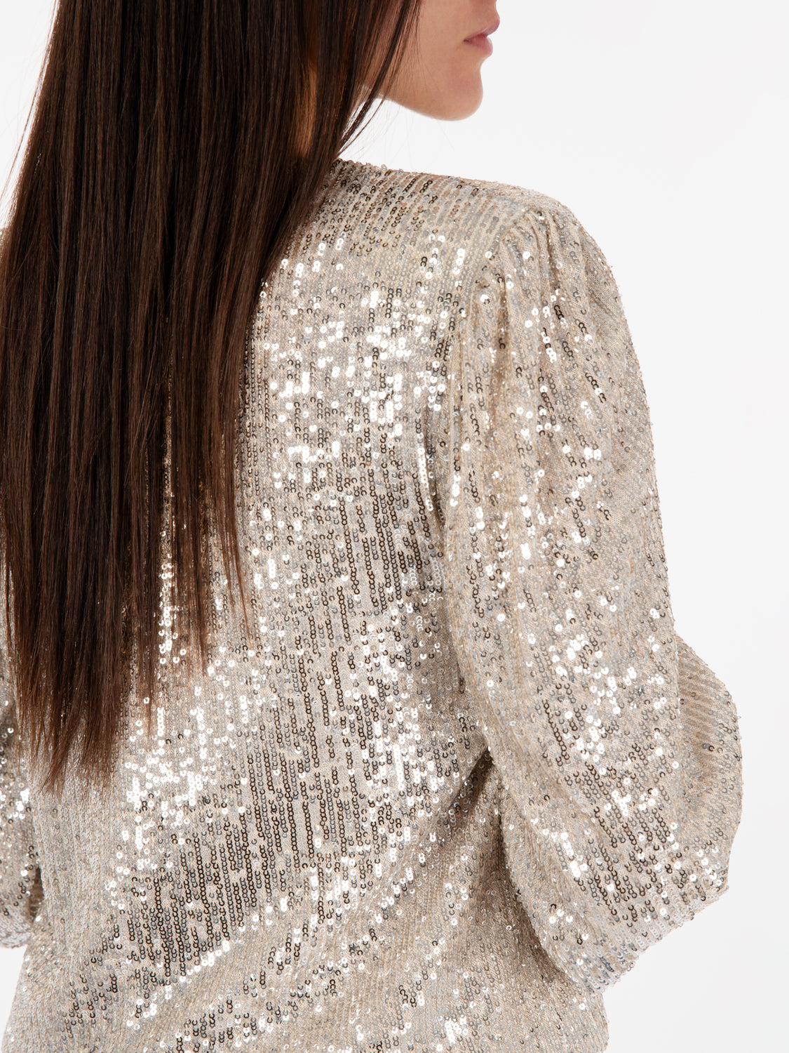 Silver sequin jacket
